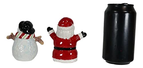 Set Of 1 Santa Claus And Mr Snowman Salt And Pepper Shakers