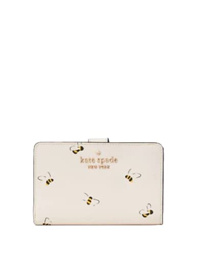 Kate Spade New York Medium Compact bifold Wallet (Bees Parchment)