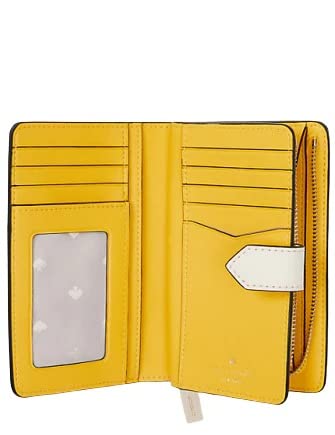 Kate Spade New York Medium Compact bifold Wallet (Bees Parchment)