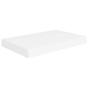 WIFESE 16x9x2 in White Floating Shelves Wall Shelves Hanging Shelves Decor Aesthetic Book Shelf for Wall with Invisible Brackets MDF Material for Bathroom Living Room and Bedroom Easy to Install