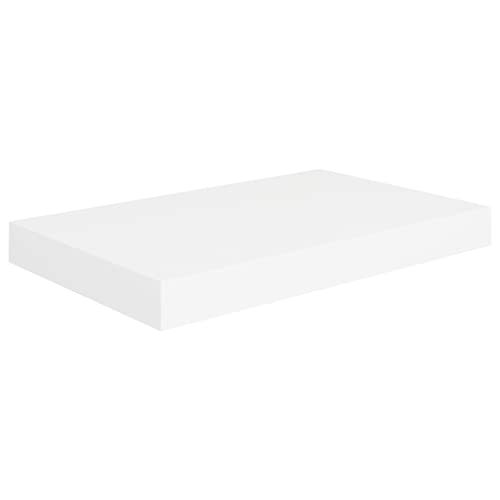 WIFESE 16x9x2 in White Floating Shelves Wall Shelves Hanging Shelves Decor Aesthetic Book Shelf for Wall with Invisible Brackets MDF Material for Bathroom Living Room and Bedroom Easy to Install