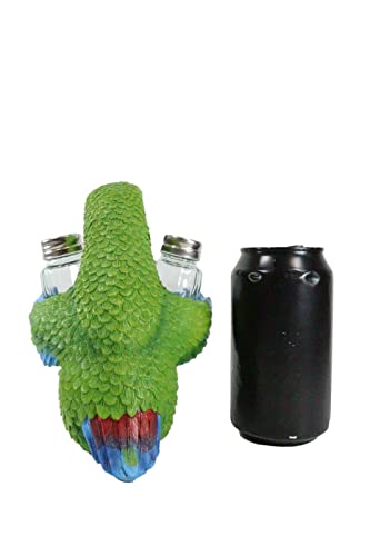 Set Of 1 Tropical Military Macaw Parrot Salt Pepper Shakers