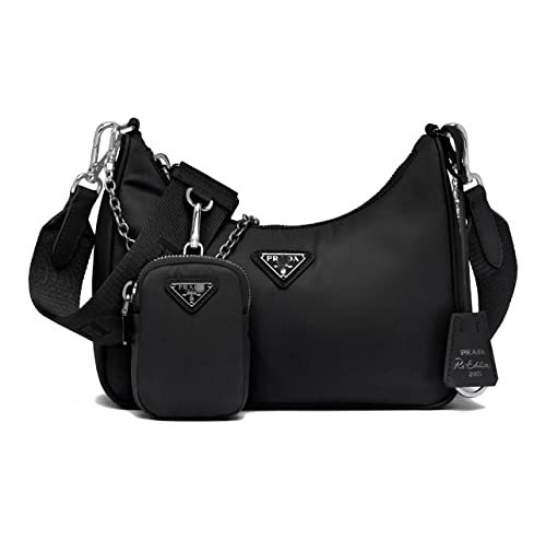 PRAD Classic simple logo multi-function removable shoulder strap black two-in-one mother bag handbag shoulder bag gift for women