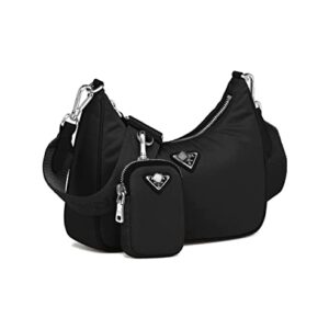 PRAD Classic simple logo multi-function removable shoulder strap black two-in-one mother bag handbag shoulder bag gift for women