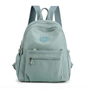asimtry mini backpack purse for women, lightweight nylon girls small backpacks school bookbag casual tiny backpack travel daypack women’s clutch handbag, gifts for her – green