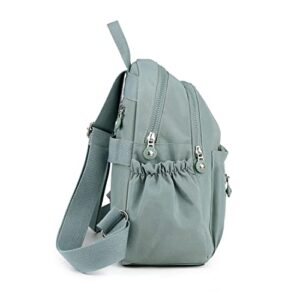 Asimtry Mini Backpack Purse for Women, Lightweight Nylon Girls Small Backpacks School Bookbag Casual Tiny Backpack Travel Daypack Women's Clutch Handbag, Gifts for Her - Green