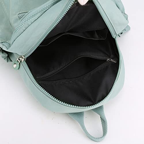 Asimtry Mini Backpack Purse for Women, Lightweight Nylon Girls Small Backpacks School Bookbag Casual Tiny Backpack Travel Daypack Women's Clutch Handbag, Gifts for Her - Green