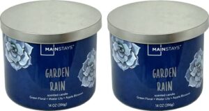 mainstays 14oz scented candle 2-pack (garden rain)