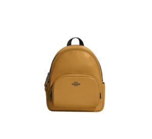 coach women’s mini court backpack (pebble leather – buttercup)