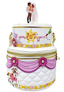 danielle nicole x disney tangled wedding cake crossbody bag – fashion cosplay disneybound cute crossbody bags, multicolor