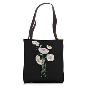 daisies chamomile marguerites bouquet retro daisy flowers tote bag