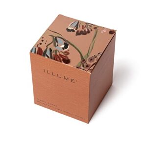 Illume Beautifully Done Essentials Terra Tabac Boxed Glass Scented Soy Candle, 3" L x 3" W x 1" H