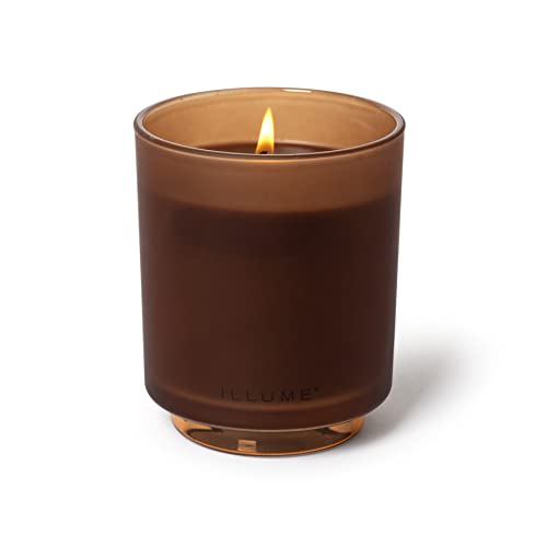 Illume Beautifully Done Essentials Terra Tabac Boxed Glass Scented Soy Candle, 3" L x 3" W x 1" H
