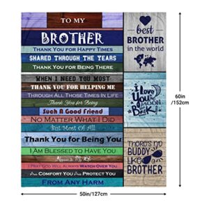 Gifts for Brother, Brother Gifts, Brother Gifts from Sister, Big Brother Gift - Gifts for Brother Adult, Gift for Brother, Birthday Gifts for Brother (Gifts for Brother, 60" X 50" Brother Blankets)