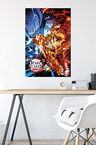 Trends International Demon Slayer: Mugen Train - Versus One Sheet Wall Poster, 22.375" x 34", Premium Unframed Version