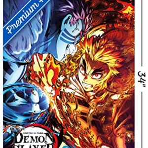 Trends International Demon Slayer: Mugen Train - Versus One Sheet Wall Poster, 22.375" x 34", Premium Unframed Version