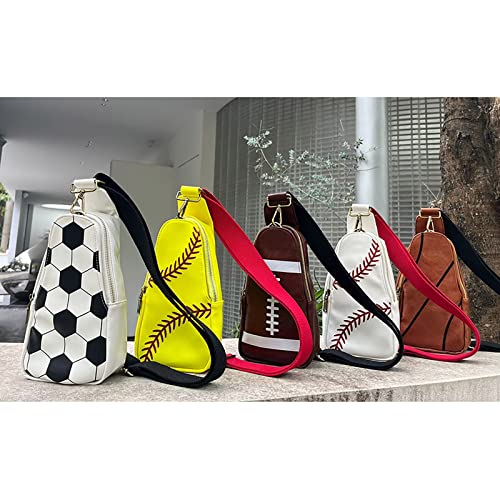 GURSAC Sling Backpack for Men Women Fashion Baseball Print Shopping Travel Crossbody Bag Casual with Shoulder Strap