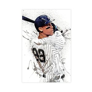 chicreed judge baseball poster 1 canvas wall art decor print picture paintings for living room bedroom decoration unframe:12x18inch(30x45cm)