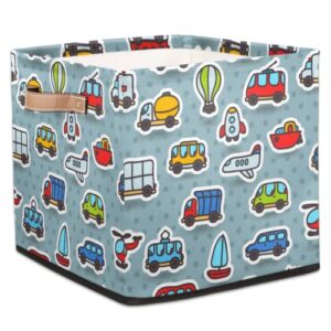 cube storage bins 13 inch fabric storage basket truck plane square storage bins collapsible nursery storage bin organizer basket car ship storage box for shelves, closet