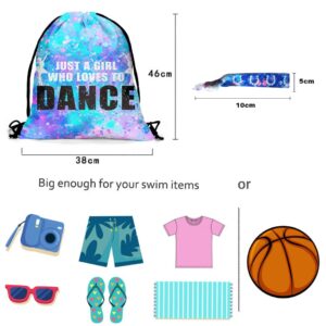 Drawstring Backpack Dance Bag Dance Teacher Appreciation Gifts Cinch Bag for Women Girls Dance Instructor Dancer Gifts for Dance Lover Teacher Dance Team Christmas Birthday Gifts for Her - Girl Loves