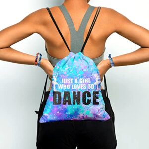 Drawstring Backpack Dance Bag Dance Teacher Appreciation Gifts Cinch Bag for Women Girls Dance Instructor Dancer Gifts for Dance Lover Teacher Dance Team Christmas Birthday Gifts for Her - Girl Loves