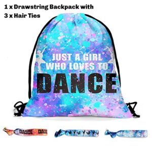 Drawstring Backpack Dance Bag Dance Teacher Appreciation Gifts Cinch Bag for Women Girls Dance Instructor Dancer Gifts for Dance Lover Teacher Dance Team Christmas Birthday Gifts for Her - Girl Loves