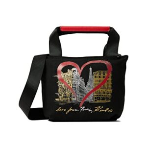 Karl Lagerfeld Paris Kristen Crossbody Black/City Heart Scarlet Print 2 PROCESSING PROCESSING