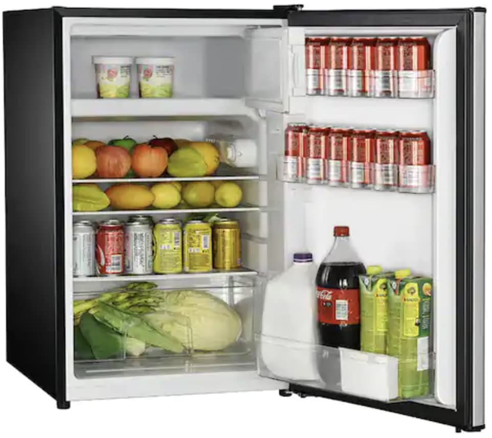 4.5 cu. ft. Mini Fridge with True Freezer in Stainless Look