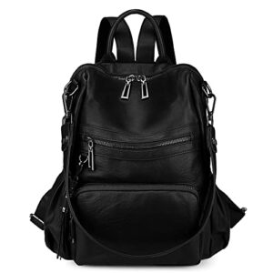 Uromee Travel Backpack Purse for Women Vegan Leather Ladies Fashion Tassel Shoulder Bag Convertible