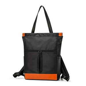 women’s single shoulder bag, waterproof nylon cloth bag, lightweight outdoor cross backpack (black)