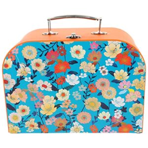 ounona paperboard suitcases mini suitcase floral painting decorative gift boxes with hinged lids and handles for birthday wedding christmas party favor toys photos props