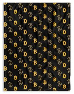 seamless bitcoin cryptocurrency blanket bitcoin fleece blanket sherpa blanket woven blanket for men gifts for him, multicolor, 50x60in