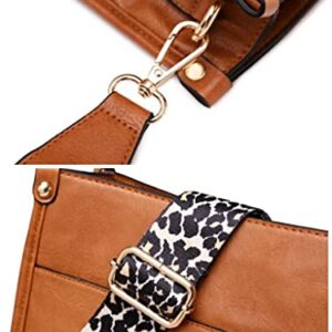 Women Fashion Tote Bag Shoulder Bag Purse PU Leather Crossbody Bag Hobo Handbag Large Capacity Leopard Strap