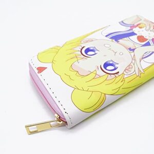Anime Wallet Leather Cartoon Wallet Cute Purse Men Women Wallet Girls Wallet (Moon Wallet B)¡­
