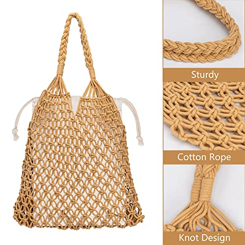 ecosmile Tote Bag Mesh Beach Bag Large Capacity Women's Hobo Handbags Suitable for Gym Work Shopping