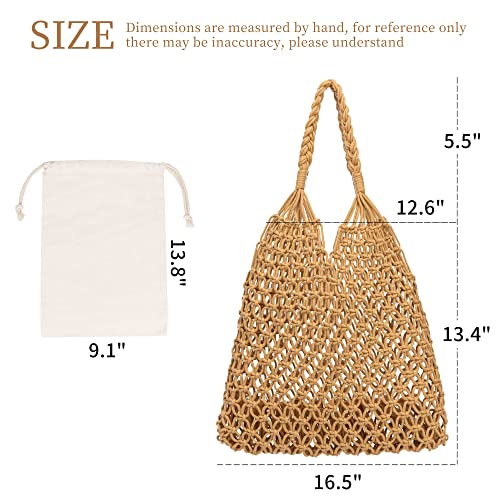 ecosmile Tote Bag Mesh Beach Bag Large Capacity Women's Hobo Handbags Suitable for Gym Work Shopping