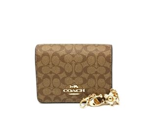 coach women’s boxed mini wallet on a chain in signature canvas