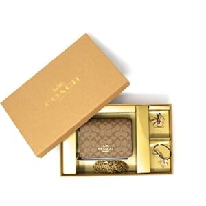 COACH Women's Boxed Mini Wallet On A Chain In Signature Canvas