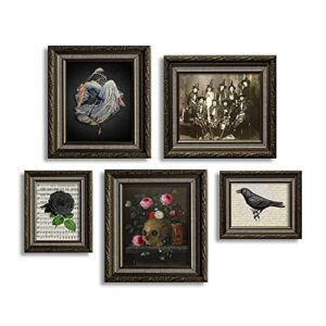 Haunted House Halloween Wall Decor - Vintage Scary Creepy Pictures for Bathroom - Spooky Weirdo Satanic Photo - Gothic Goth Wall Art - Witch Witchy Poster Print - Skull Ghost Raven Crow Pagan Gifts