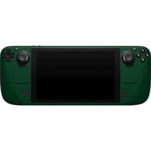 skinit gaming decal skin compatible with steam deck handheld gaming computer – officially licensed bu – green design