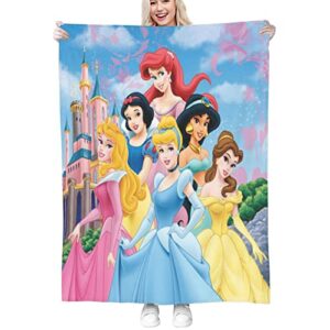 soft anime cozy flannel blanket princesses couch sofa lightweight cartoon bed plush throw blanket. 40″x50″