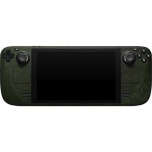 skinit gaming decal skin compatible with steam deck handheld gaming computer originally designed military green shadow camo design
