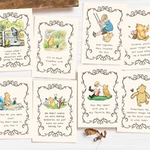 Unbala Classic Winnie Wall Decor Pooh Bear Quotes Prints Pattern A, 5x7 Inch Adorable For Baby Shower Decorations Nursery Art Birthday Centerpiece