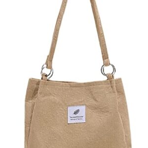 Corduroy Totes Bag Women's Shoulder Handbags Hobo Crossbody Purse Shopping Bag