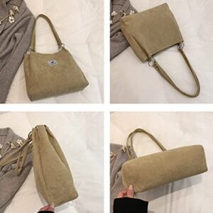 Corduroy Totes Bag Women's Shoulder Handbags Hobo Crossbody Purse Shopping Bag