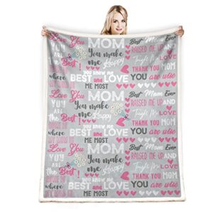 juirnost gift for mom,mom birthday gifts,, gifts for mom from daughter,to my mum gifts,mom throw blanket,birthday gifts for mom,mother gifts for sofa bedding living room 50x60inch