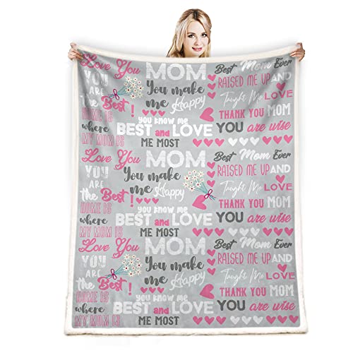 Juirnost Gift for Mom,Mom Birthday Gifts,, Gifts for Mom from Daughter,to My Mum Gifts,Mom Throw Blanket,Birthday Gifts for Mom,Mother Gifts for Sofa Bedding Living Room 50X60inch