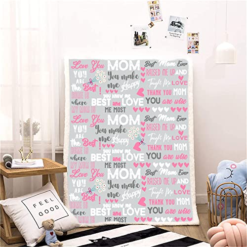 Juirnost Gift for Mom,Mom Birthday Gifts,, Gifts for Mom from Daughter,to My Mum Gifts,Mom Throw Blanket,Birthday Gifts for Mom,Mother Gifts for Sofa Bedding Living Room 50X60inch