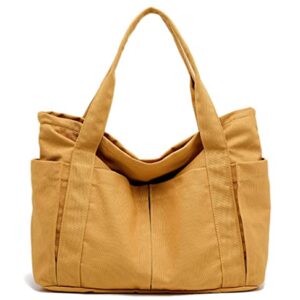 Women Canvas Tote Bag Hobo Casual Shoulder Purse Large Capacity Messenger Handbags