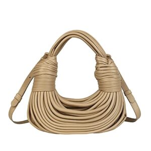 hand-woven knotted pull-up noodle cross-body bag creative noodle one-shoulder armpit handbag
